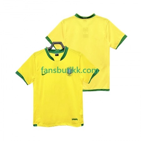 Fotballdrakt Brasil 2006 Retro Hjemmetrøye Kortermet
